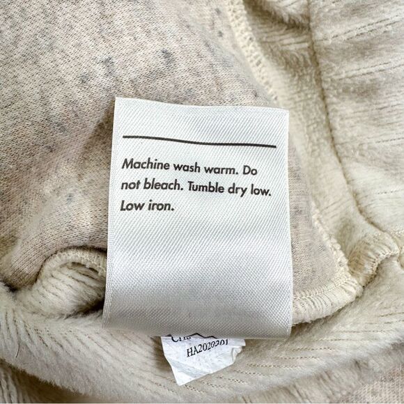 REl Small Cooperative Nook Quilted Sweatshirt Heathered Macadamia Brushed Fleece - Picture 8 of 8